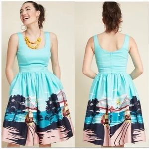 ModCloth x Collectif Golden State of Mind dress
